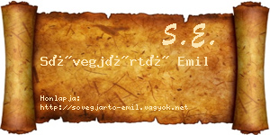 Sövegjártó Emil névjegykártya
